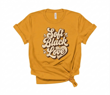 Soft Black Love Unisex T-Shirt